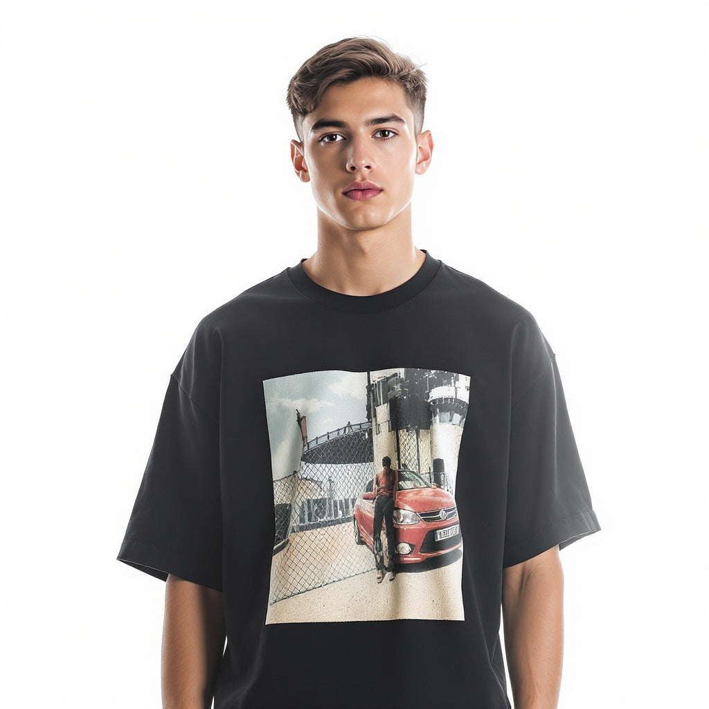 Unisex Cotton Blend T-Shirt – Graphic Style, Black, S-XXL